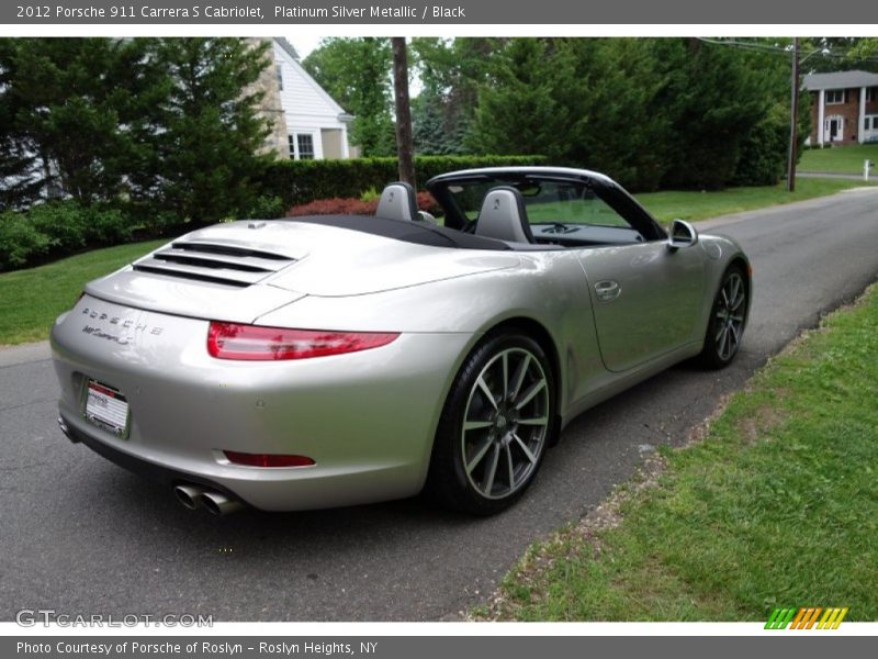 Platinum Silver Metallic / Black 2012 Porsche 911 Carrera S Cabriolet