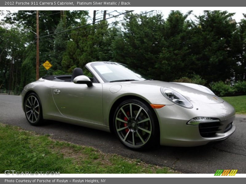 Platinum Silver Metallic / Black 2012 Porsche 911 Carrera S Cabriolet