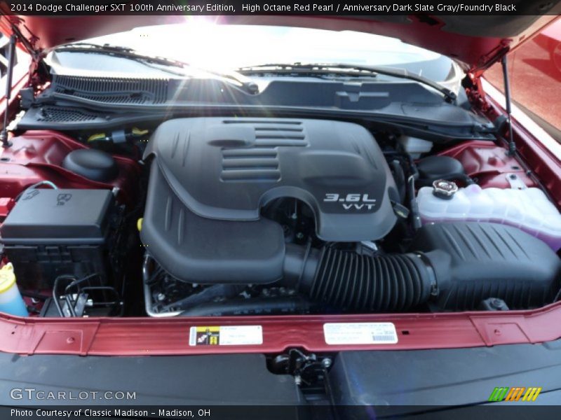 High Octane Red Pearl / Anniversary Dark Slate Gray/Foundry Black 2014 Dodge Challenger SXT 100th Anniversary Edition