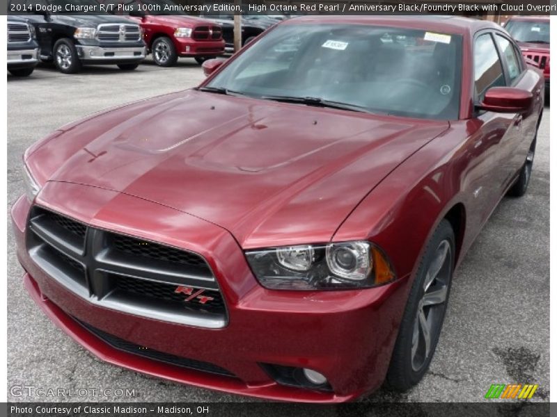 High Octane Red Pearl / Anniversary Black/Foundry Black with Cloud Overprint 2014 Dodge Charger R/T Plus 100th Anniversary Edition