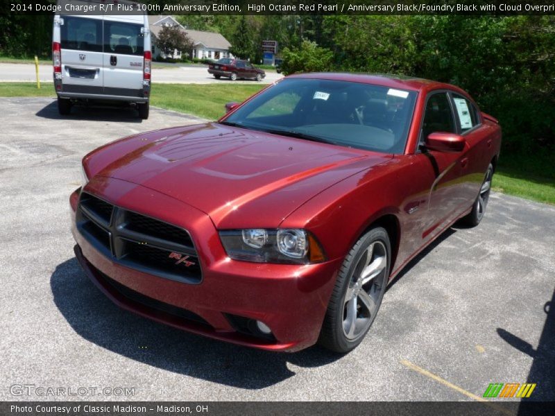 High Octane Red Pearl / Anniversary Black/Foundry Black with Cloud Overprint 2014 Dodge Charger R/T Plus 100th Anniversary Edition