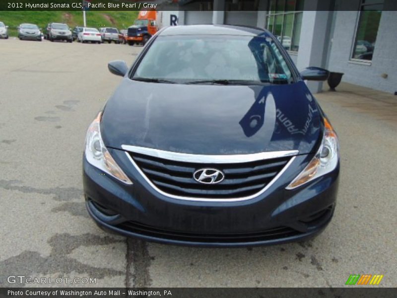 Pacific Blue Pearl / Gray 2012 Hyundai Sonata GLS