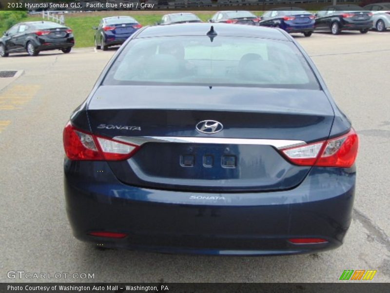 Pacific Blue Pearl / Gray 2012 Hyundai Sonata GLS