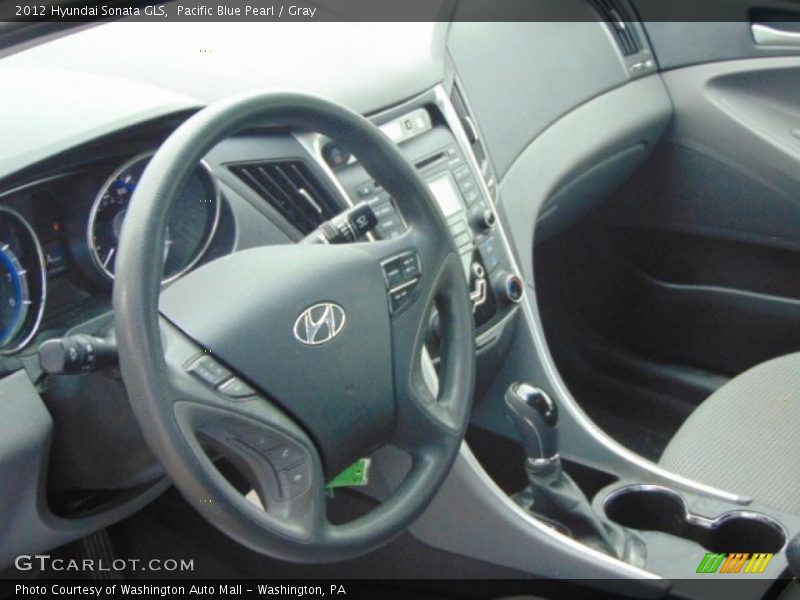 Pacific Blue Pearl / Gray 2012 Hyundai Sonata GLS