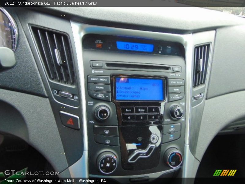Pacific Blue Pearl / Gray 2012 Hyundai Sonata GLS