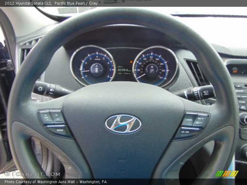 Pacific Blue Pearl / Gray 2012 Hyundai Sonata GLS
