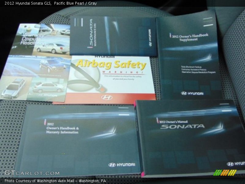 Pacific Blue Pearl / Gray 2012 Hyundai Sonata GLS