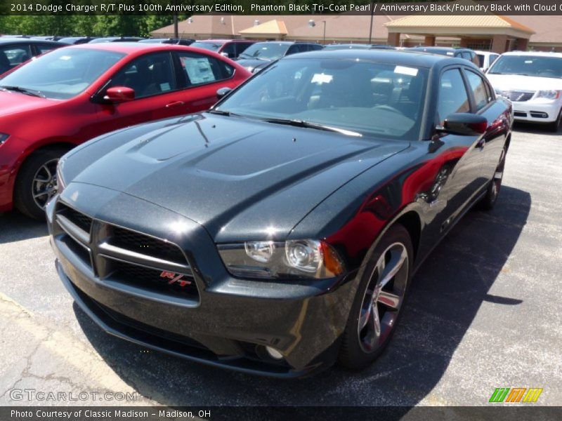 Phantom Black Tri-Coat Pearl / Anniversary Black/Foundry Black with Cloud Overprint 2014 Dodge Charger R/T Plus 100th Anniversary Edition