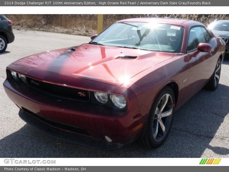 High Octane Red Pearl / Anniversary Dark Slate Gray/Foundry Black 2014 Dodge Challenger R/T 100th Anniversary Edition