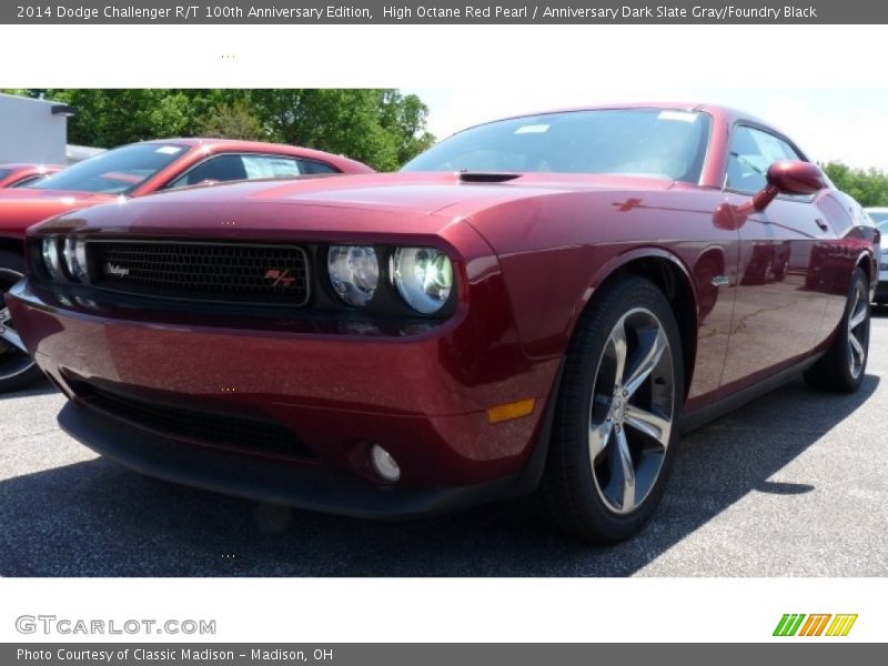 High Octane Red Pearl / Anniversary Dark Slate Gray/Foundry Black 2014 Dodge Challenger R/T 100th Anniversary Edition