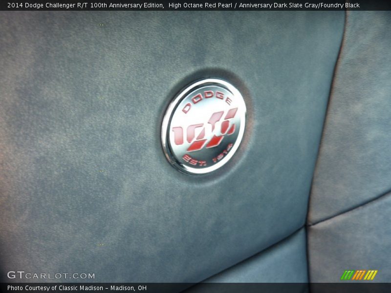 High Octane Red Pearl / Anniversary Dark Slate Gray/Foundry Black 2014 Dodge Challenger R/T 100th Anniversary Edition