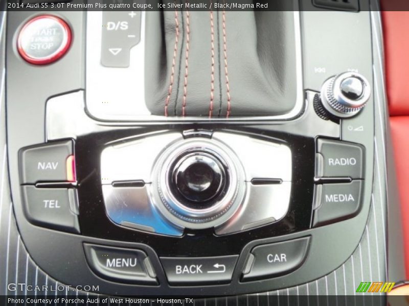 Ice Silver Metallic / Black/Magma Red 2014 Audi S5 3.0T Premium Plus quattro Coupe