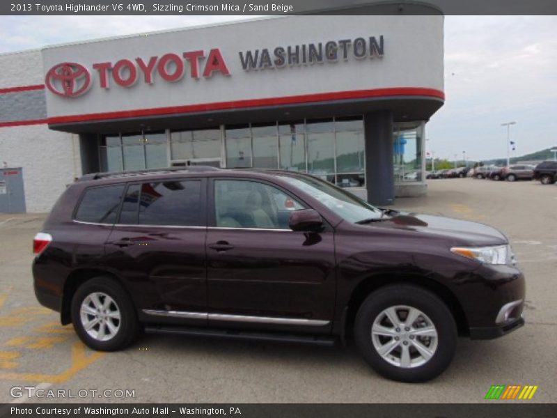 Sizzling Crimson Mica / Sand Beige 2013 Toyota Highlander V6 4WD