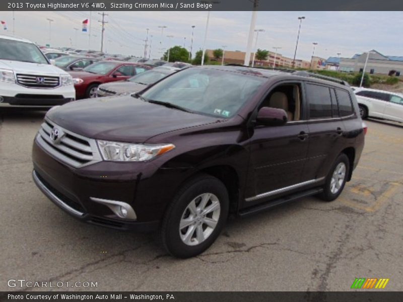Sizzling Crimson Mica / Sand Beige 2013 Toyota Highlander V6 4WD