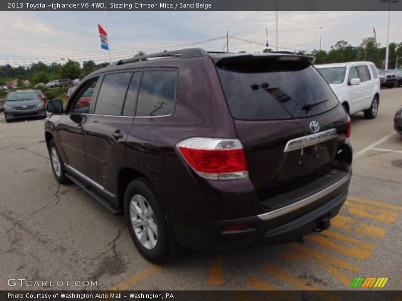 Sizzling Crimson Mica / Sand Beige 2013 Toyota Highlander V6 4WD