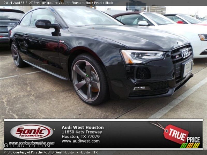 Phantom Black Pearl / Black 2014 Audi S5 3.0T Prestige quattro Coupe