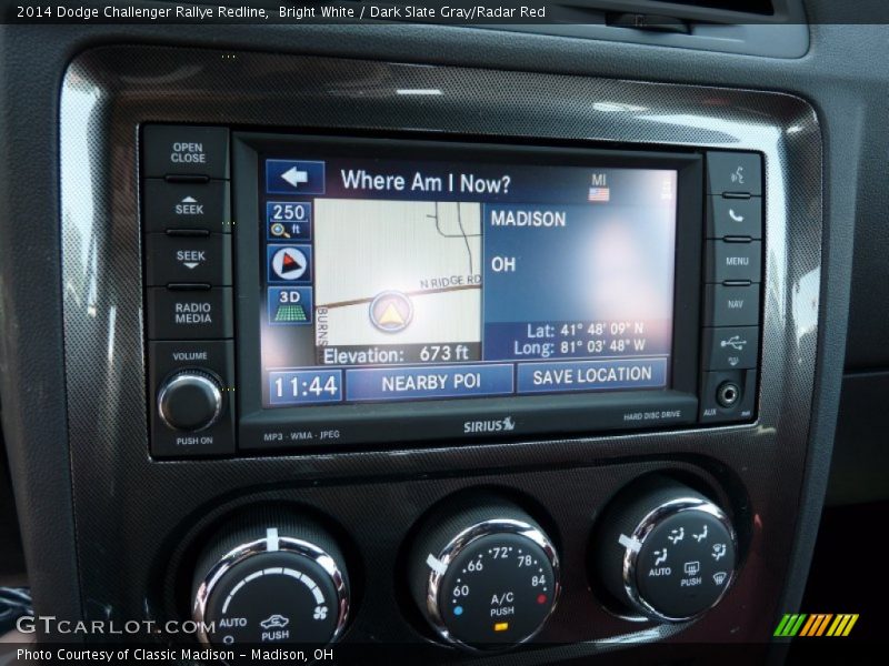 Controls of 2014 Challenger Rallye Redline