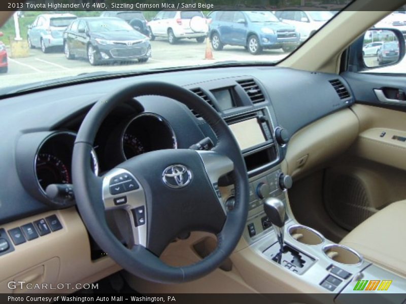 Sizzling Crimson Mica / Sand Beige 2013 Toyota Highlander V6 4WD