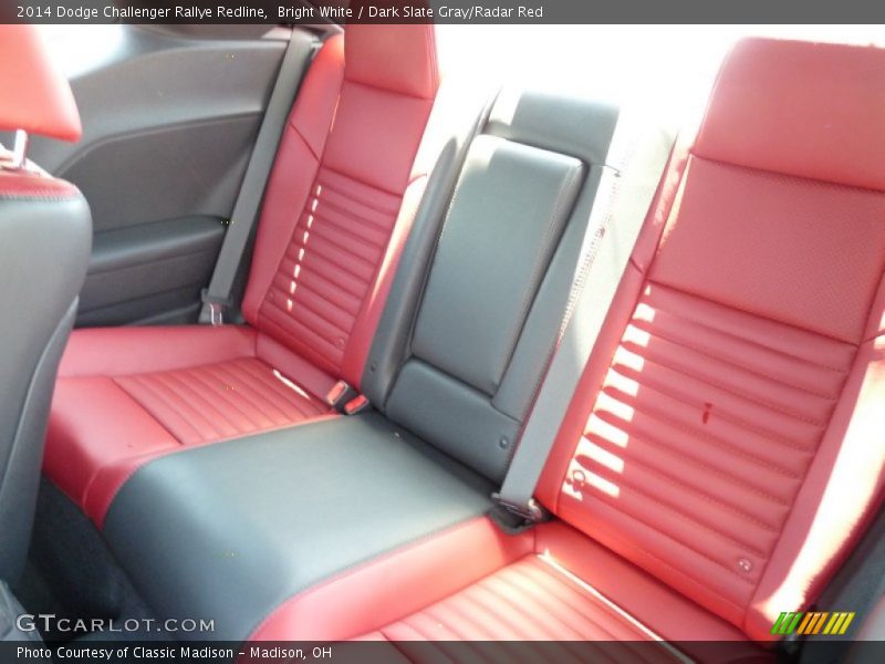 Bright White / Dark Slate Gray/Radar Red 2014 Dodge Challenger Rallye Redline