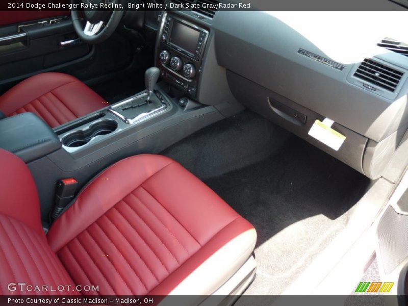 Bright White / Dark Slate Gray/Radar Red 2014 Dodge Challenger Rallye Redline