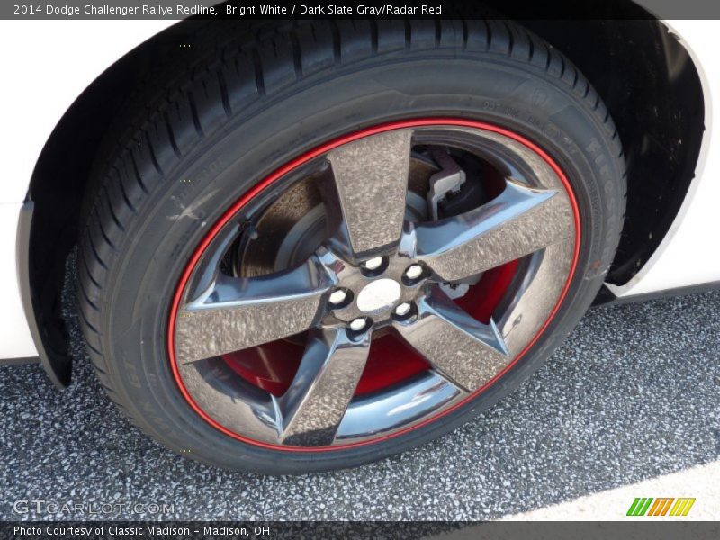 Bright White / Dark Slate Gray/Radar Red 2014 Dodge Challenger Rallye Redline