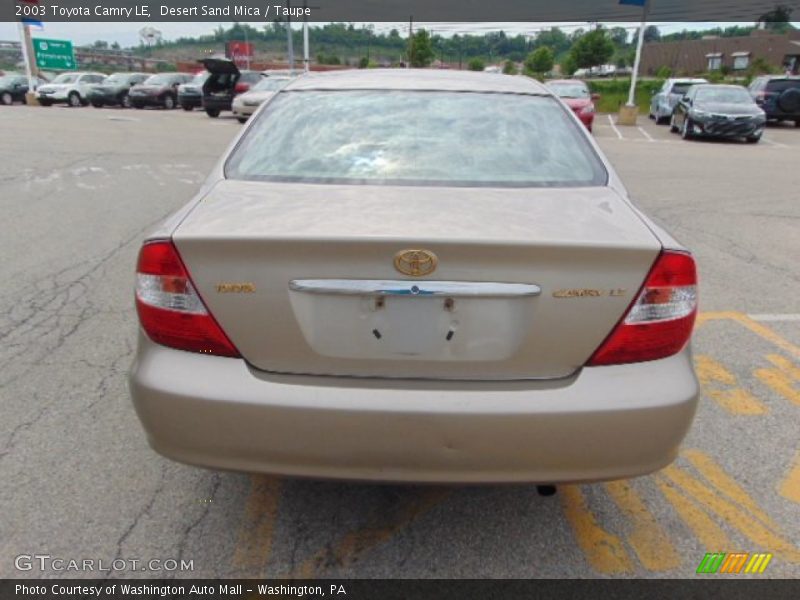 Desert Sand Mica / Taupe 2003 Toyota Camry LE