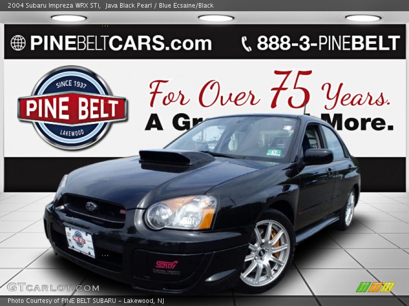 Java Black Pearl / Blue Ecsaine/Black 2004 Subaru Impreza WRX STi