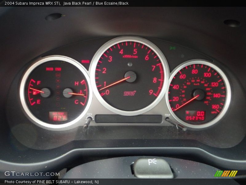 Java Black Pearl / Blue Ecsaine/Black 2004 Subaru Impreza WRX STi