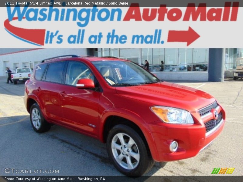 Barcelona Red Metallic / Sand Beige 2011 Toyota RAV4 Limited 4WD