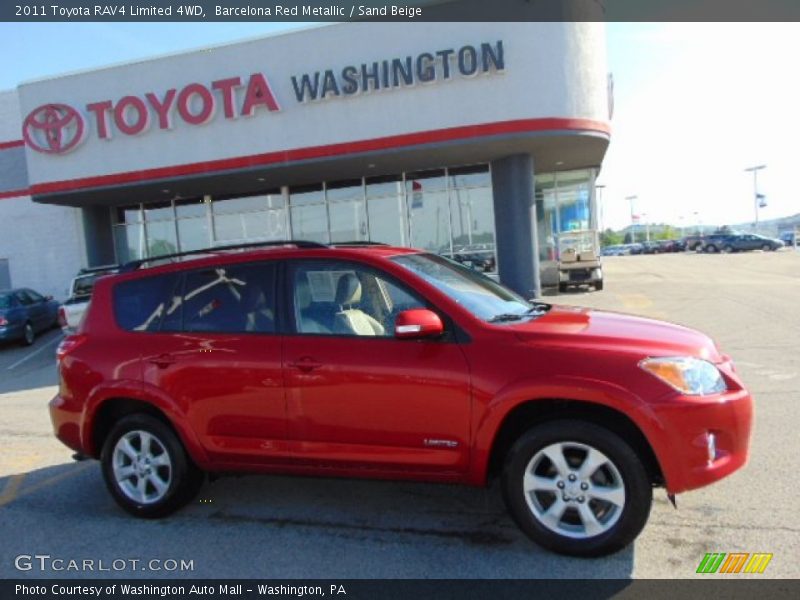 Barcelona Red Metallic / Sand Beige 2011 Toyota RAV4 Limited 4WD