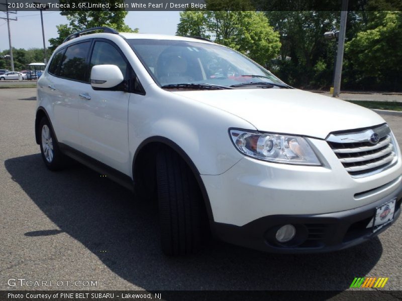 Satin White Pearl / Desert Beige 2010 Subaru Tribeca 3.6R Limited