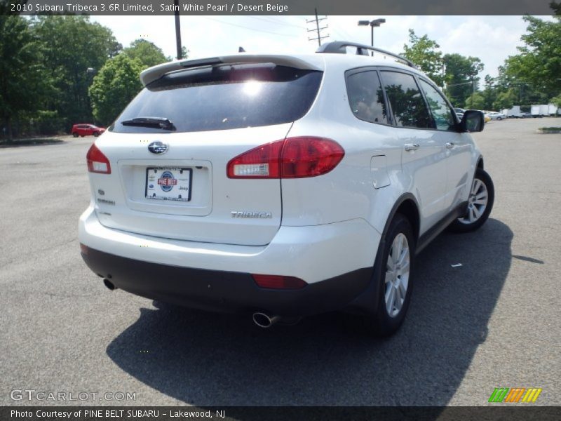 Satin White Pearl / Desert Beige 2010 Subaru Tribeca 3.6R Limited