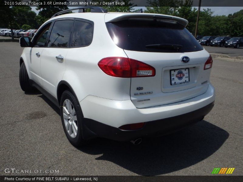 Satin White Pearl / Desert Beige 2010 Subaru Tribeca 3.6R Limited