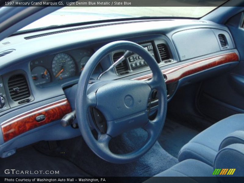 Light Denim Blue Metallic / Slate Blue 1997 Mercury Grand Marquis GS