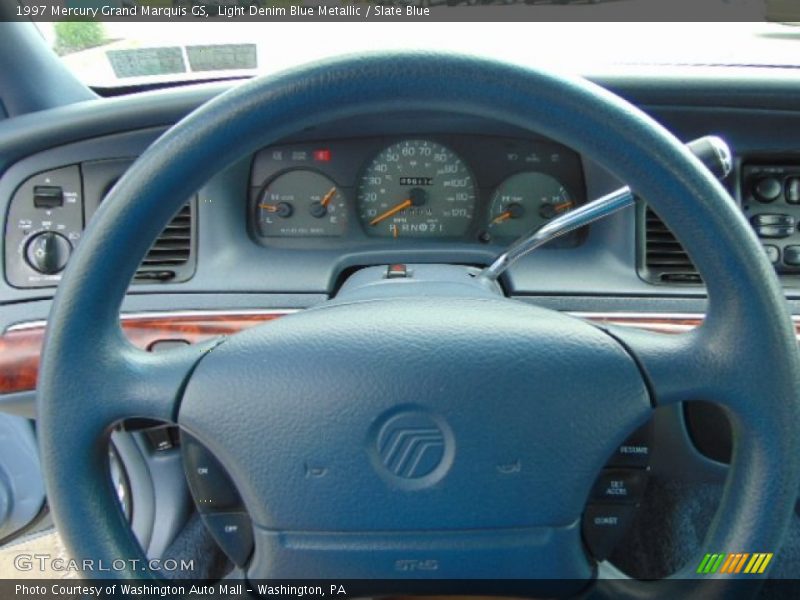 Light Denim Blue Metallic / Slate Blue 1997 Mercury Grand Marquis GS