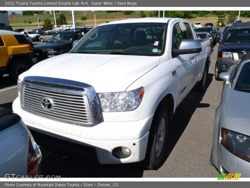 Super White / Sand Beige 2012 Toyota Tundra Limited Double Cab 4x4