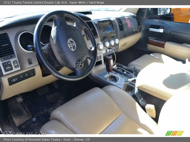 Super White / Sand Beige 2012 Toyota Tundra Limited Double Cab 4x4