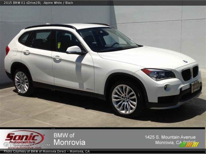 Alpine White / Black 2015 BMW X1 sDrive28i
