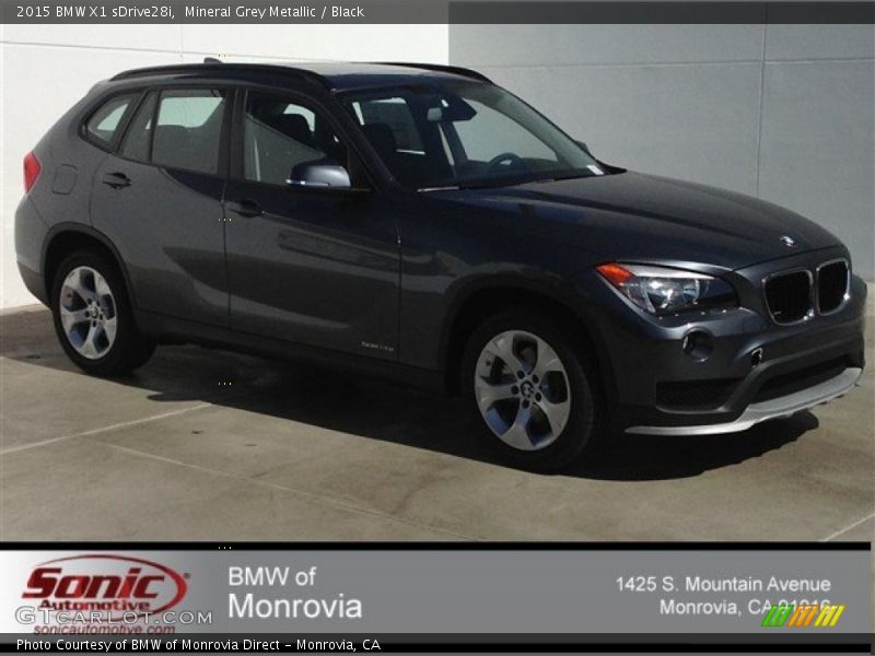 Mineral Grey Metallic / Black 2015 BMW X1 sDrive28i