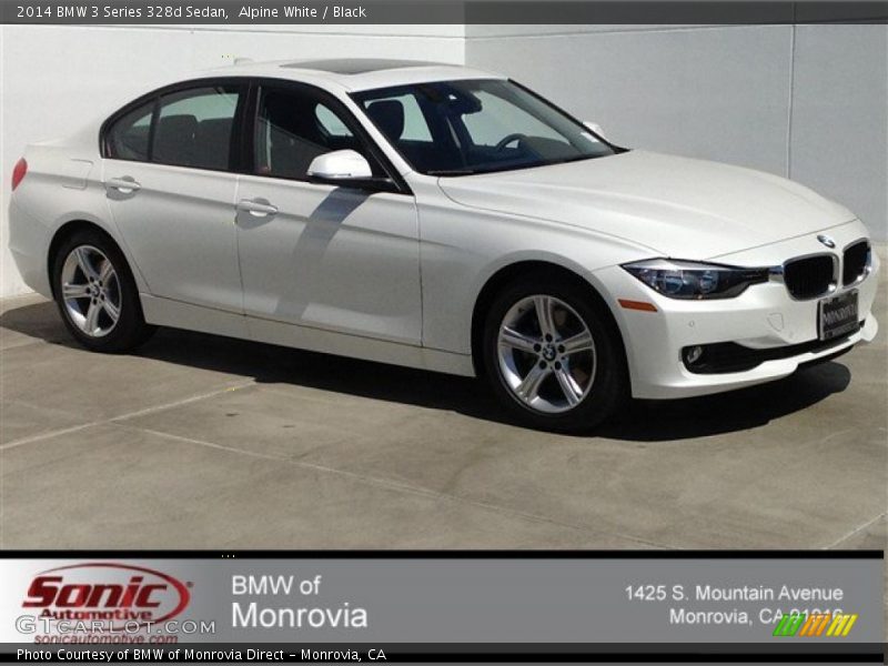 Alpine White / Black 2014 BMW 3 Series 328d Sedan