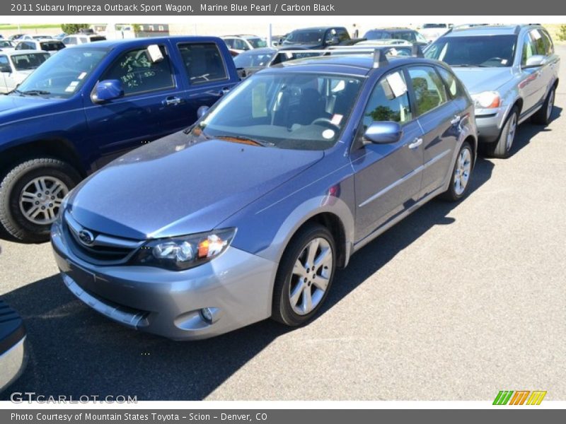 Marine Blue Pearl / Carbon Black 2011 Subaru Impreza Outback Sport Wagon