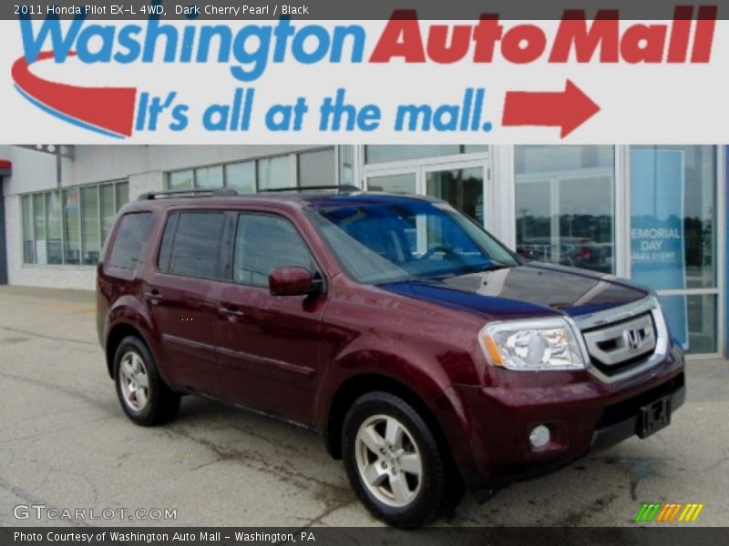 Dark Cherry Pearl / Black 2011 Honda Pilot EX-L 4WD