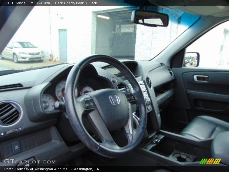 Dark Cherry Pearl / Black 2011 Honda Pilot EX-L 4WD