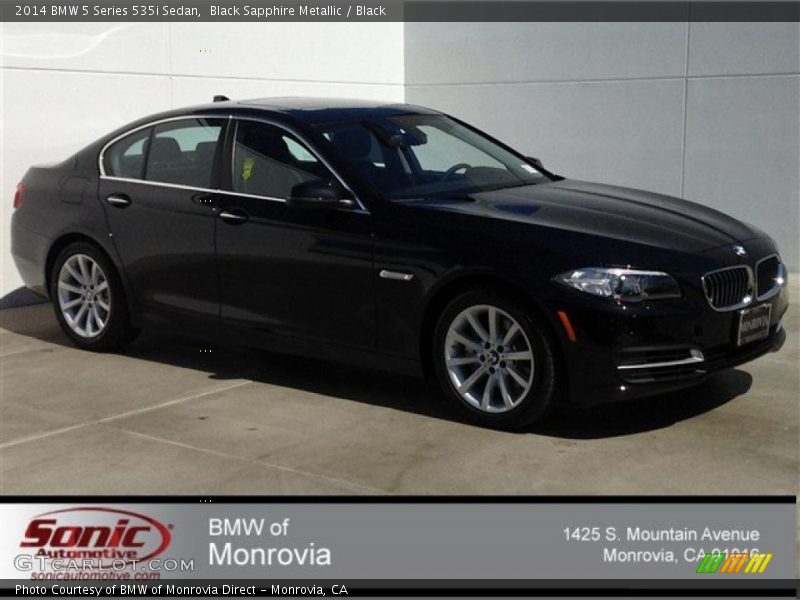 Black Sapphire Metallic / Black 2014 BMW 5 Series 535i Sedan