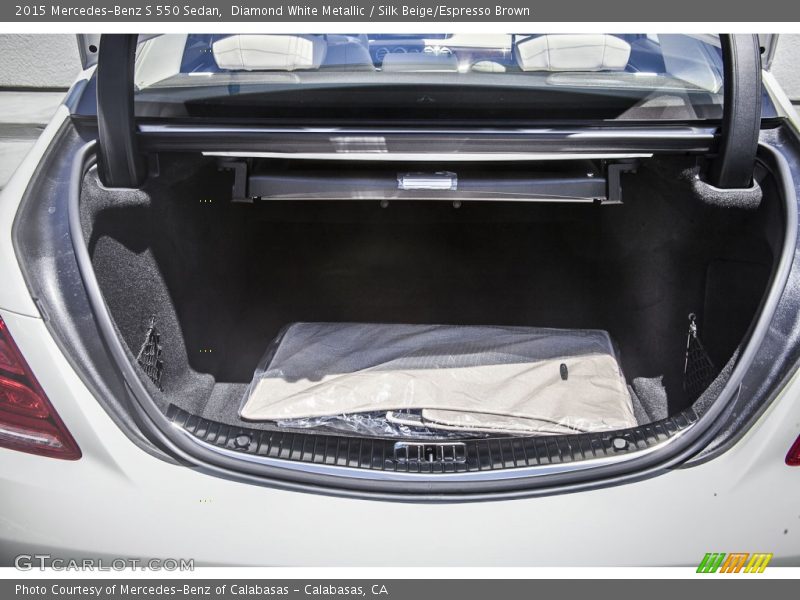 Diamond White Metallic / Silk Beige/Espresso Brown 2015 Mercedes-Benz S 550 Sedan