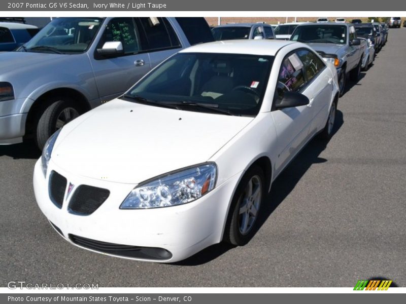 Ivory White / Light Taupe 2007 Pontiac G6 V6 Sedan