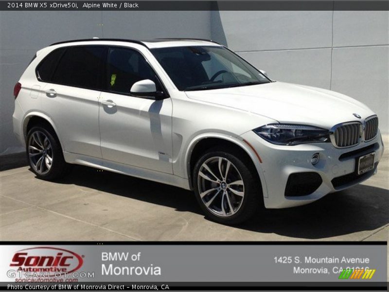 Alpine White / Black 2014 BMW X5 xDrive50i