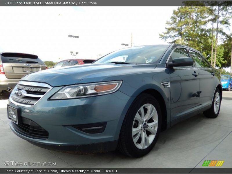Steel Blue Metallic / Light Stone 2010 Ford Taurus SEL
