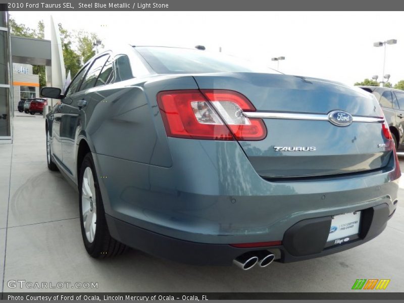 Steel Blue Metallic / Light Stone 2010 Ford Taurus SEL