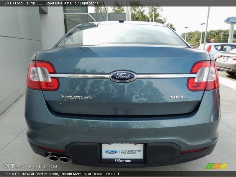 Steel Blue Metallic / Light Stone 2010 Ford Taurus SEL